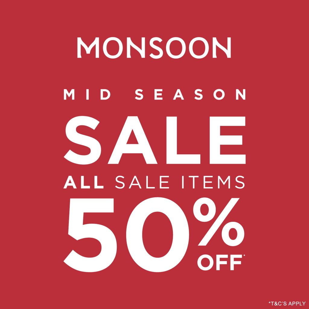 Monsoon 50% OFF Summer sale